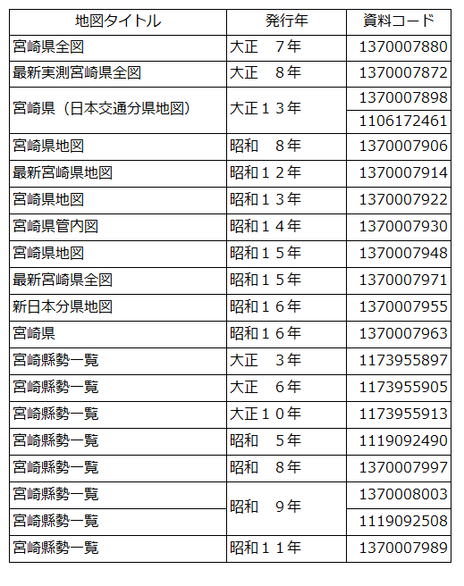 宮崎県立図書館 宮崎県地図